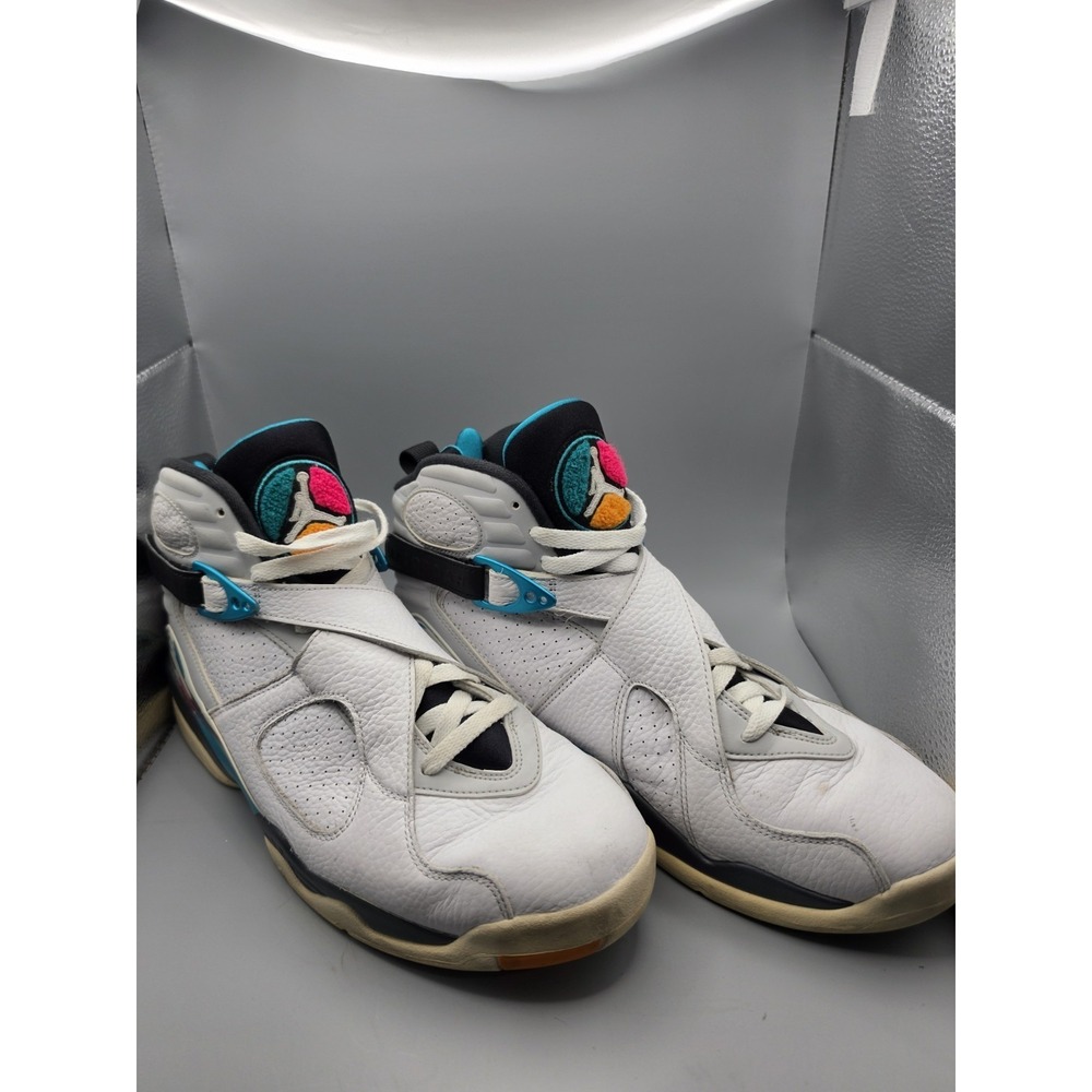 Nike Air Jordan 8 Retro South Beach 2018 Mens Size 12 305381-113 White Teal Pink